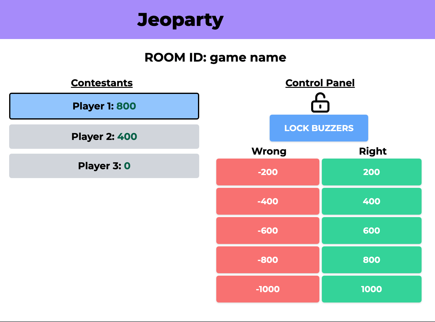 Screenshot of project